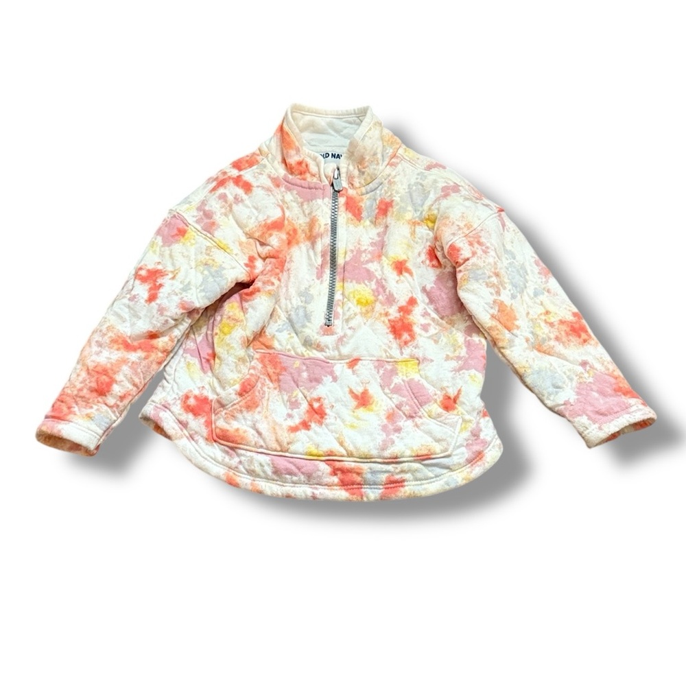 Old Navy Tie-Dye Zip Jacket Toddler Girl’s Size 3T Multicolor Lightweight Casual